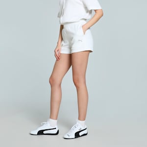 WARDROBE Essentials Women's Pointelle 4" Shorts, PUMA White, extralarge-IND